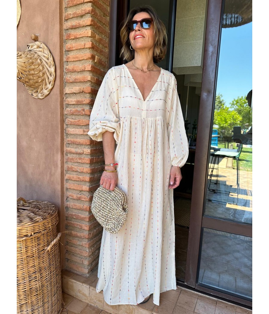 robe longue CREME