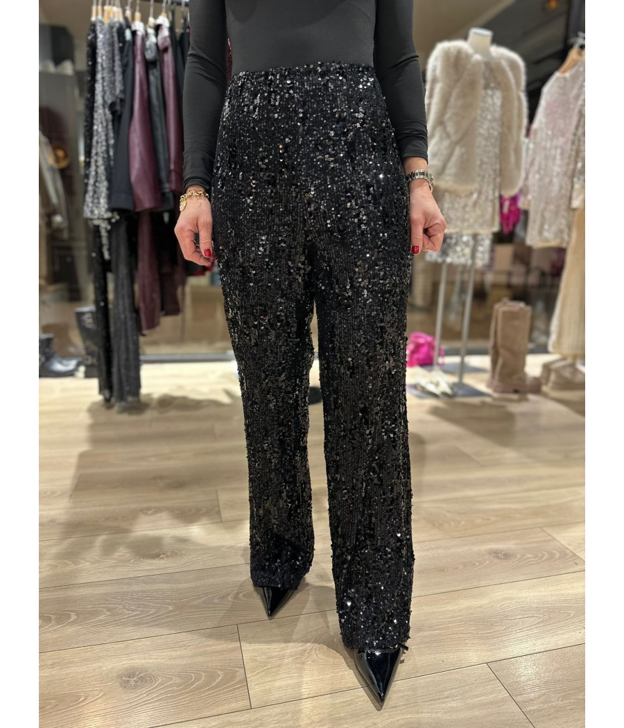 Pantalon Sequins Noir