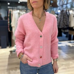 Gilet Bijoux Rose